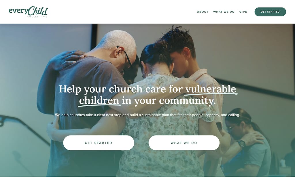 every child collective website hero